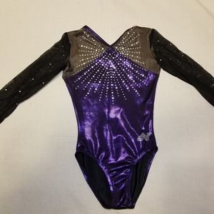 Alpha Factor Purple Competition Gymnastic Leotard